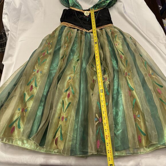 Disney Store Frozen Princess Anna Deluxe Coronation Costume Girls Sz 9/10 EUC - Picture 9 of 9